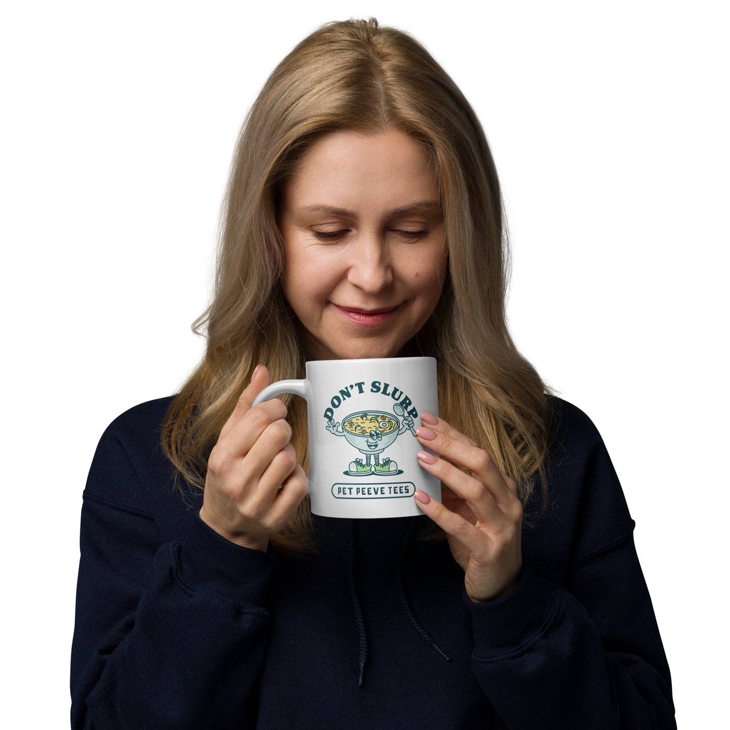 Don't Slurp - Pet Peeve Tee - White Mug