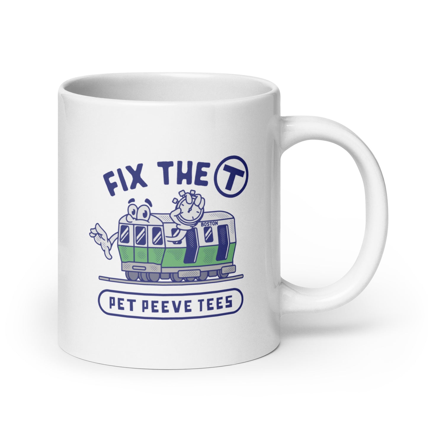 Fix The T (Boston) - Pet Peeve Tee - White Mug
