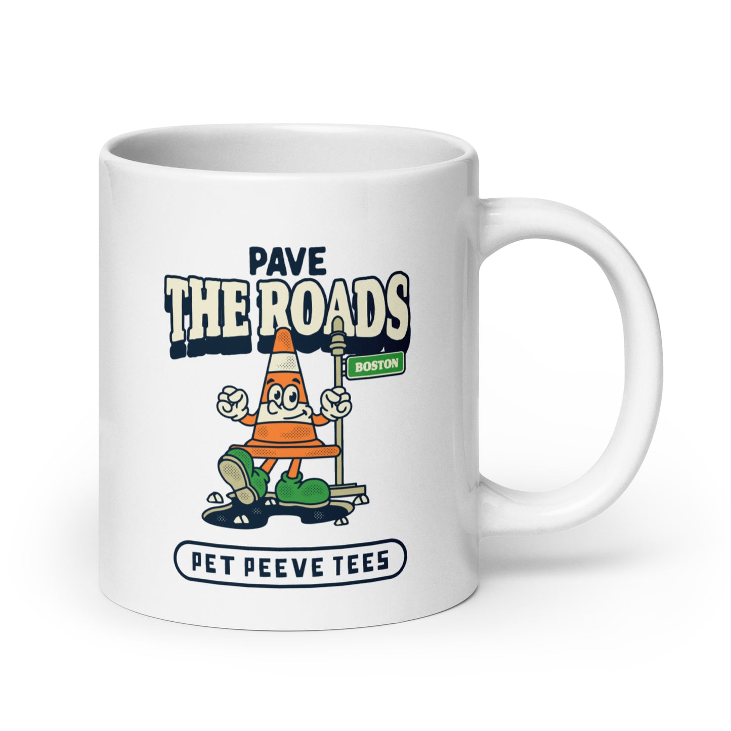 Pave The Roads (Boston) - Pet Peeve Tee - White Mug