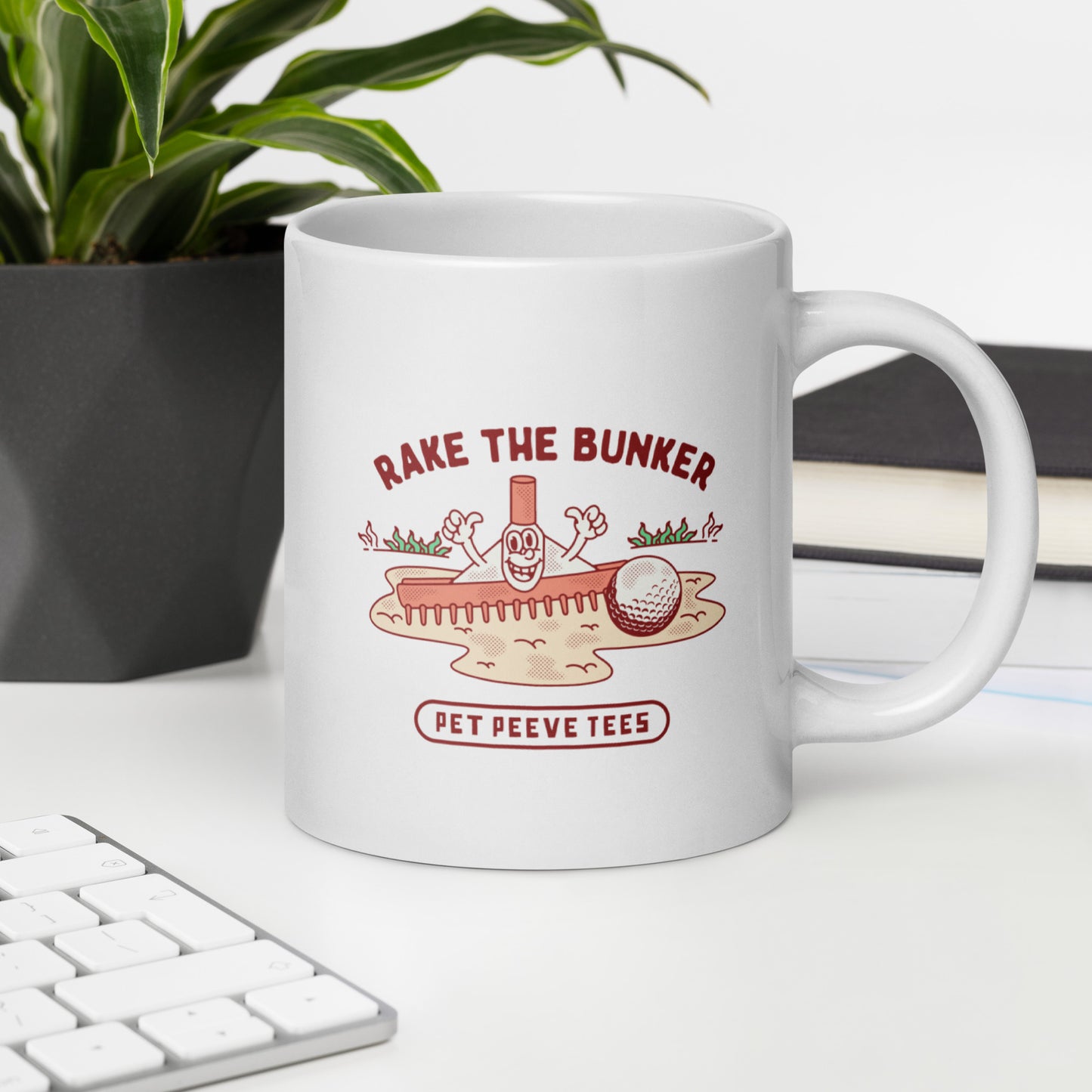 Rake The Bunker - Pet Peeve Tee - White Mug
