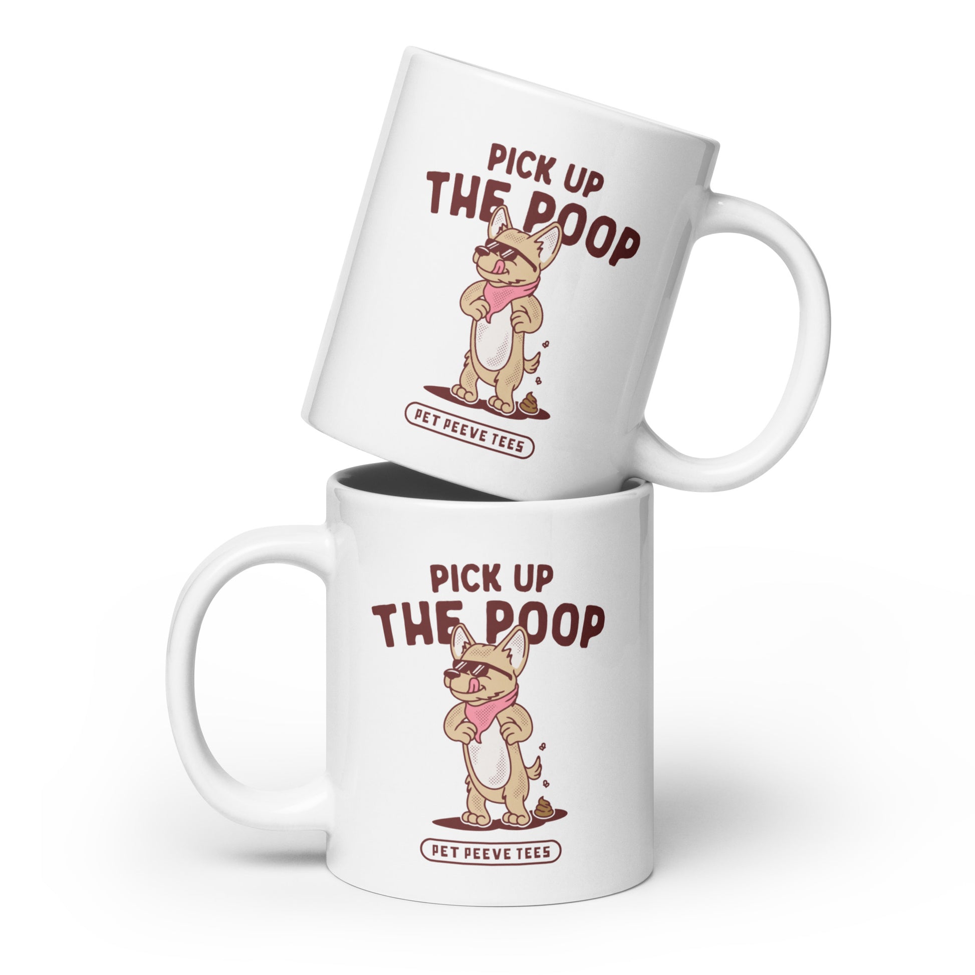 Pick Up The Poop - Pet Peeve Tee - White Mug
